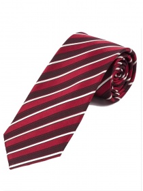 Wunderbare XXL Krawatte Streifendessin rot bordeaux perlweiß