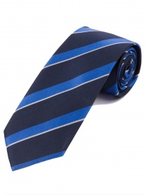 Optimale XXL Krawatte Streifenmuster nachtblau royal weiß