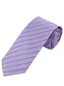 XXL-Krawatte dünne Linien flieder weiß