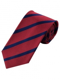 Sevenfold-Krawatte Streifenmuster rot dunkelblau