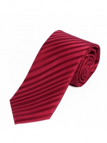 Sevenfold-Krawatte  unifarben rot Streifenstruktur
