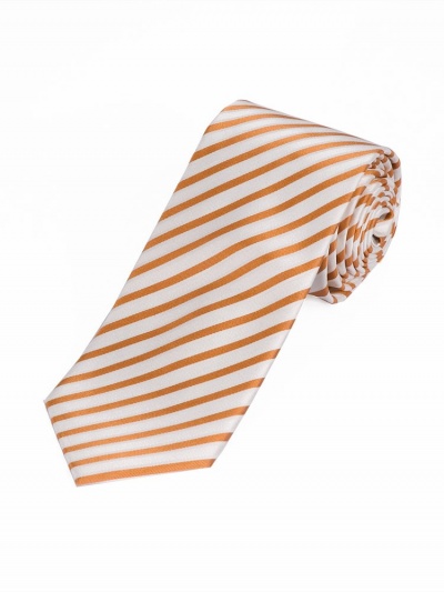 Krawatte dünne Linien perlweiß gelb
