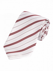 Extra brede stropdas parelwit rood