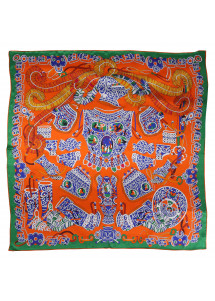 Ontwerp linnen zijde terracotta