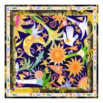 Sjaal expressionistisch patroon kleurrijk