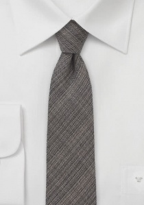 Zakelijke stropdas smal gevormd moccakleuren met