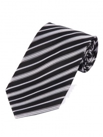 Stijlvolle brede stropdas gestreepte nacht zwart