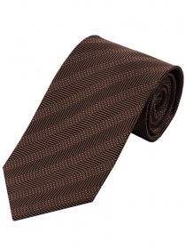 Zakelijke stropdas breed bruin structuurdecor