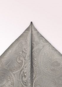 Decoratieve sjaal paisley motief zilver grijs