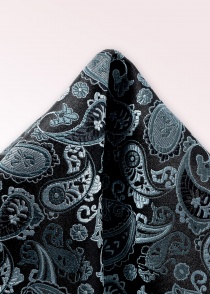 Decoratieve Sjaal Paisley Patroon Zwart en