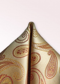 Decoratieve sjaal paisley motief geel