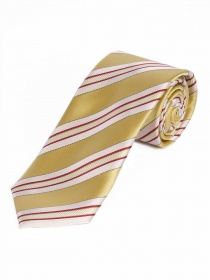 Sevenfold-Krawatte streifengemustert gold weiß rot