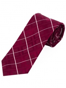 Krawatte Sevenfold Karo-Design dunkelrot