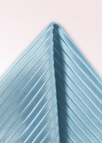 Zakdoek streepdesign duifblauw wit