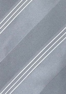 Clip-Krawatte silber Streifen