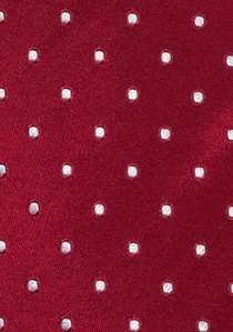 Lange Krawatte Pünktchen rot weiß