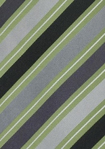 Clip-stropdas groen zilver