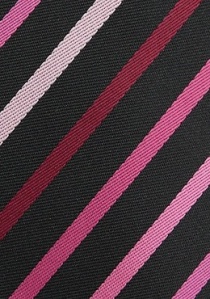 Zwarte stropdas, roze strepen