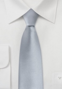 Smalle stropdas in koel zilver