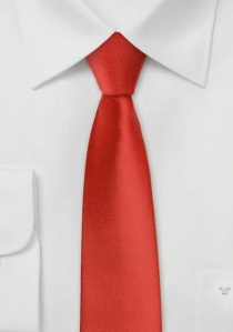 Smalle Zijde stropdas rood