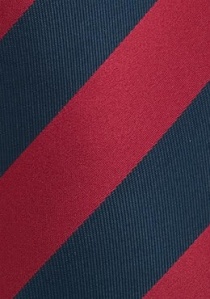 stropdas strepen rood navy blauw