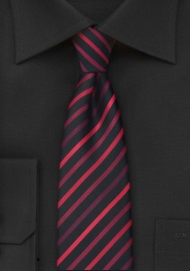Smalle stropdas rood zwart