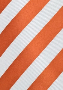 Krawatte Streifendessin orange weiß