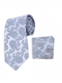 Set zakelijke stropdas en sjaal lichtgrijs