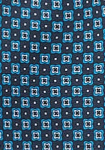 Sjaal Ascot Ornament Patroon Middernacht Blauw