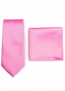 Zakelijke stropdas en pochet - roze