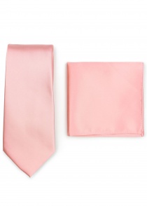 Stropdas en decoratieve sjaal in set - roze