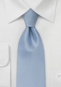 stropdas extra lang licht blauw hokjes design