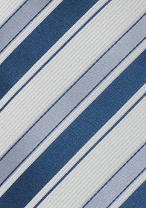 Weiße Krawatte blaue Streifen
