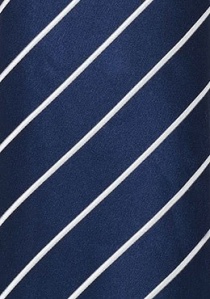 stropdas elegance in marine blauw met strepen