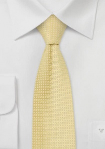 Extra-schmale Krawatte in zartem Gelb