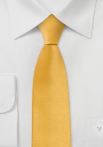 Smalle stropdas in warm geel