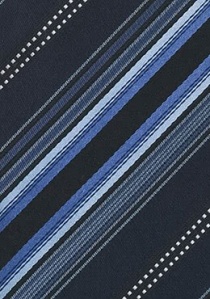 Elegante blauw zwarte stropdas