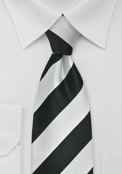 opleggen Afrekenen Iedereen Gestreepte stropdas zwart-wit | Stropdas-Mode