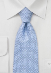 stropdas hokjes design licht blauw wit