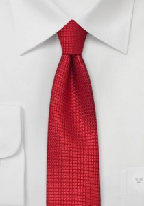 Smalle stropdas kubusvormig rood
