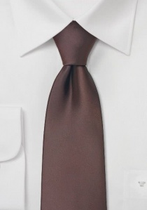 extra lange stropdas donker bruin