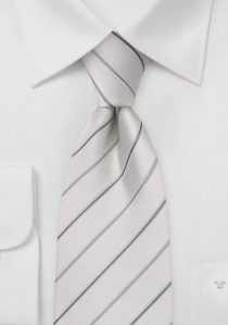 Krawatte weiß Streifen