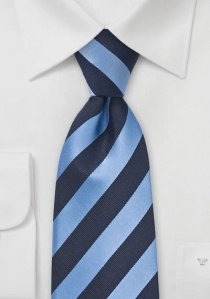 Kinderstropdas gestreept marineblauw en lichtblauw
