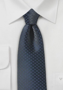 Zakelijke stropdas asfalt zwart blauw doosje
