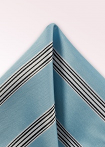 Decoratieve sjaal gestreept lichtblauw wit