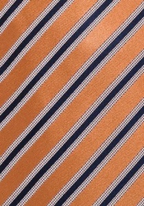 stropdas XXL met strepen design in oranje