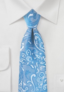 XXL stropdas paisley patroon ijsblauw
