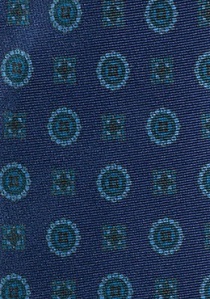 Zijden sjaal ornamenten donkerblauw