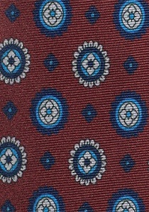 Sjaal Ascot Wijnrood Ornament Patroon
