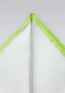 Zakdoek natuurlijk wit linnen zakdoek lichtgroen